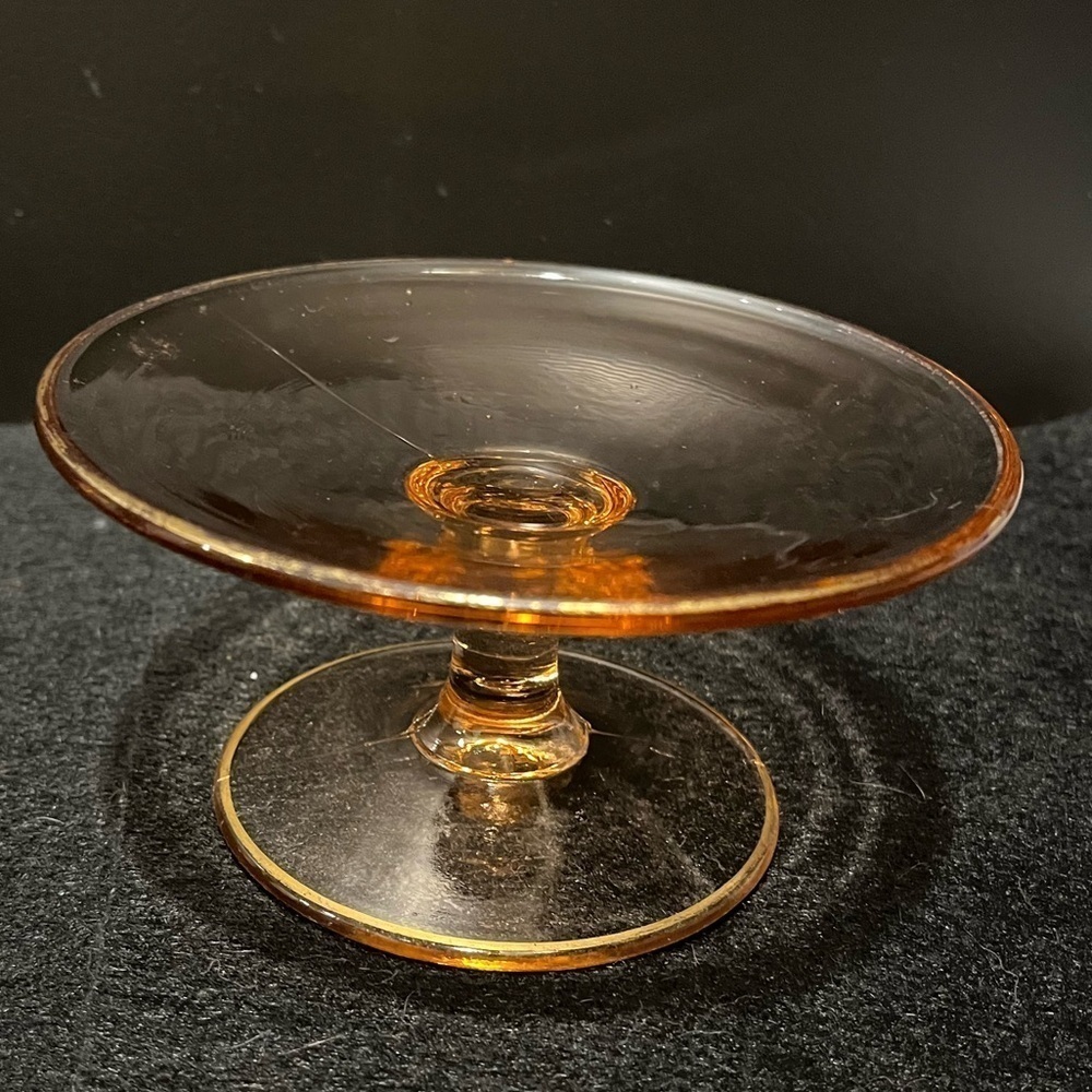 Vintage Pink Depression Glass Candle Holder Base Dessert Stand - Picture 3 of 16